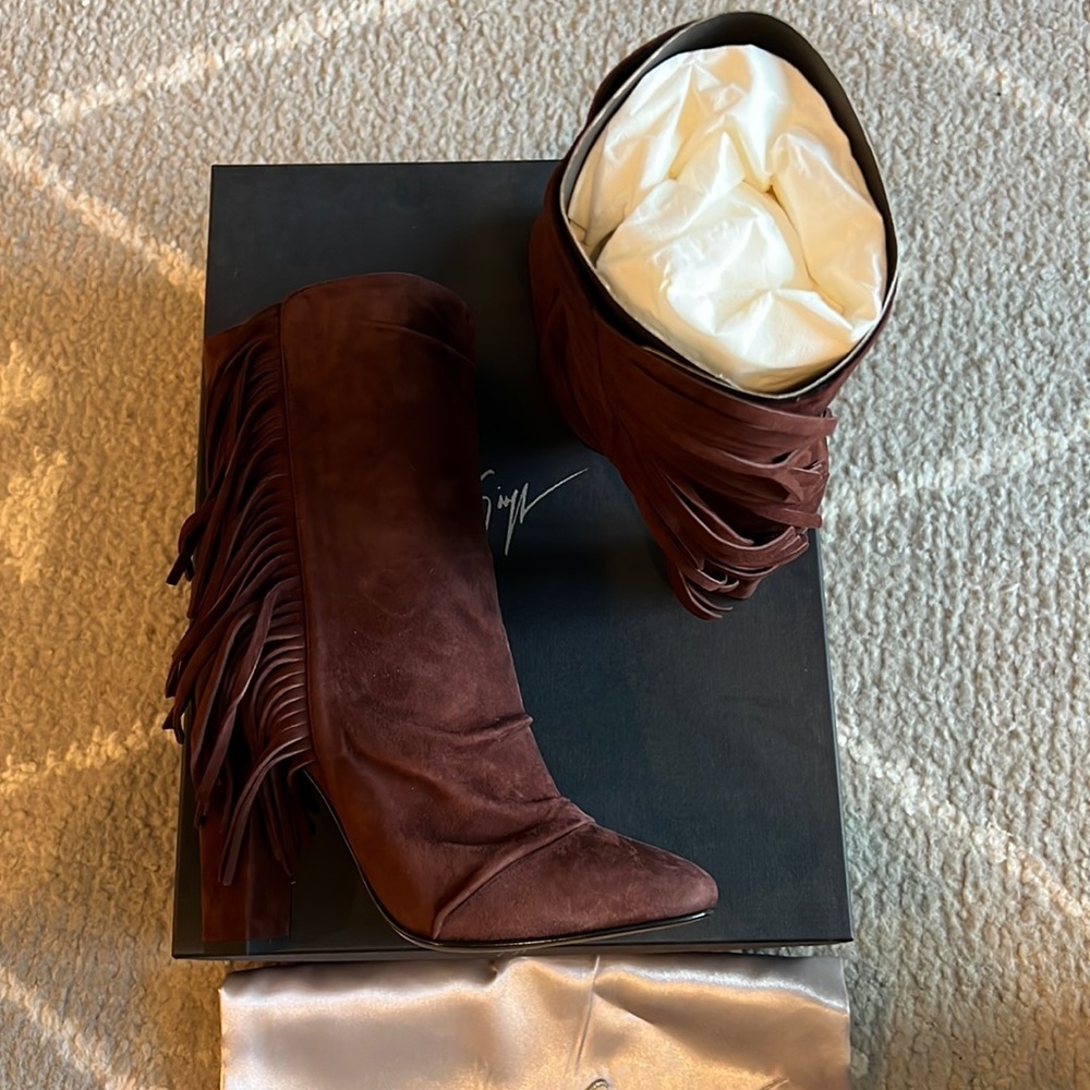 GIUSEPPE ZANOTTI fringe boots